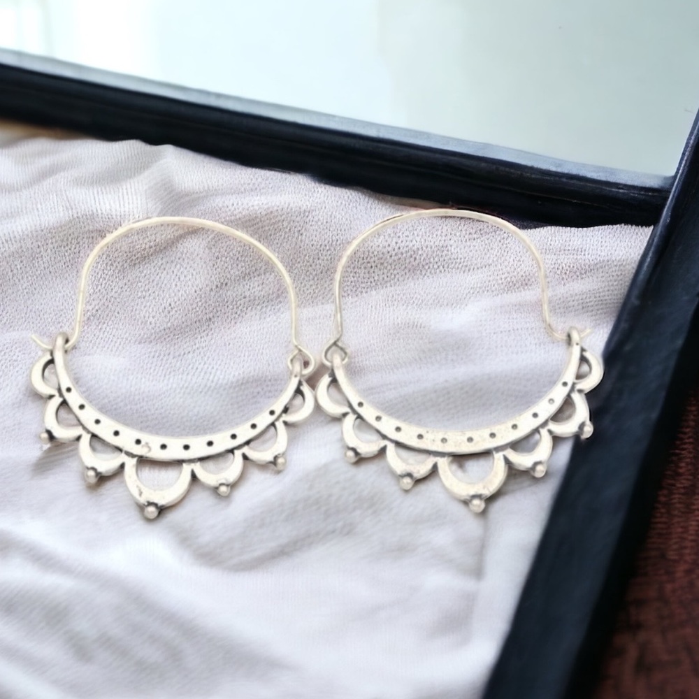 Boho Hoop Earrings Round Statements